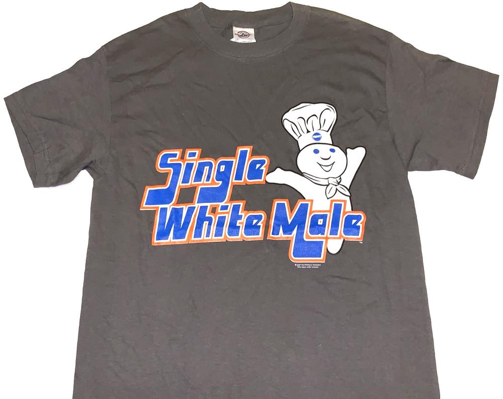 

Rare! Vintage 2007 Pillsbury Doughboy Single White Male T-Shirt New! NWT SMALL Unisex T-Shirt L