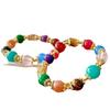 Retro Natural Chalcedony Tiger'S Eye Stone Tianhe Stone Powder Crystal Sunstone Duobao Bracelet Autumn And Winter Maillard