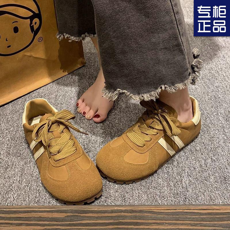 Round Head Dexun Retro Forrest Gump Shoes Spring New Flat-bottomed Versatile Casual Sports Board Shoes