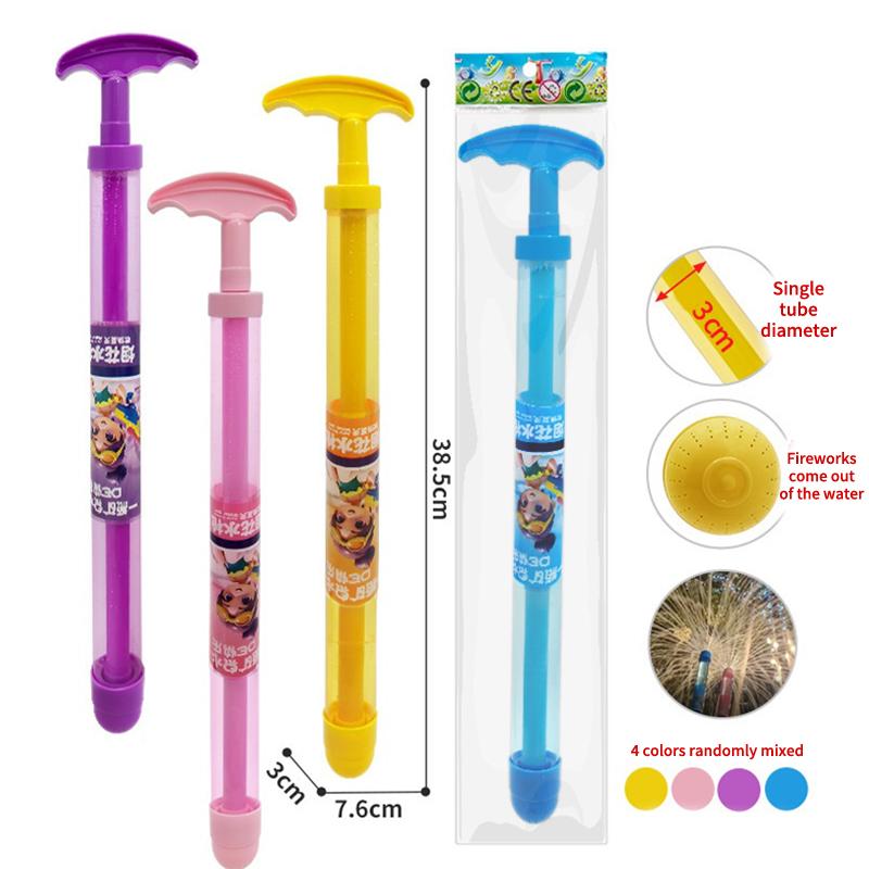 Fire-Works Spray Toy Pull-Back Water Gun Outdoor Splash Games For Pool Lawn Activities Kid Summer Interactive Beach Gift
