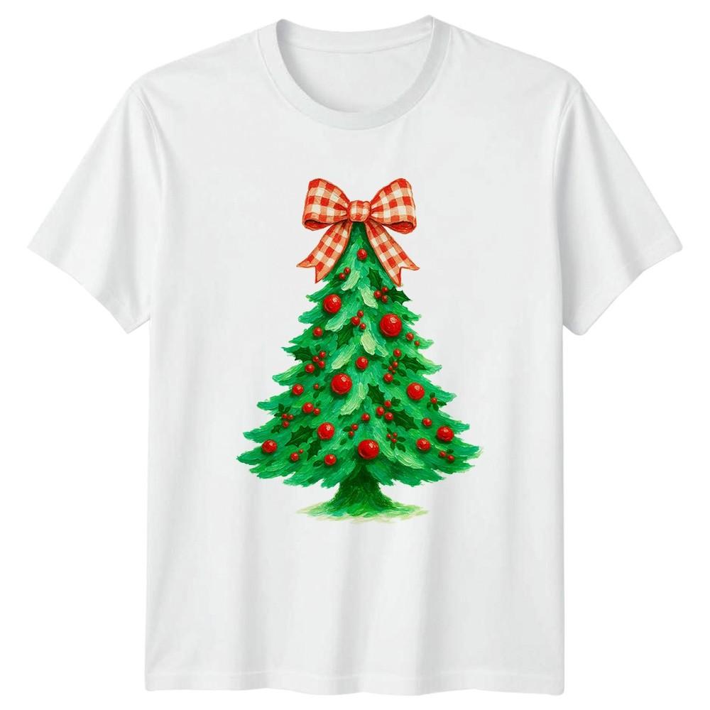 Christmas Tree Holly Berries Holiday Graphic Tee Unisexs Unisexs TShirt S