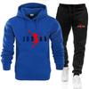 Men's 2025 Autumn/Winter Hooded Sweatshirt & Pants Set: Trendy Casual Sportswear 