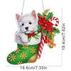 Special Shaped Christmas Puppy Diamond Painting Hanging Ornaments Kit Acrylic Diamond Painting Hanging Decorations for Beginner