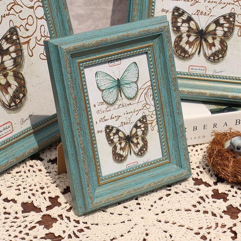 

Ретро стиль дома фоторамка настольные украшения фоторамка декоративный фон стены 10.2x15.2cm