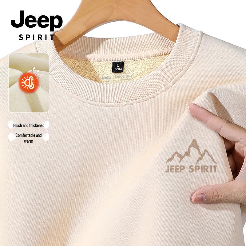 

Мужской зимний свитшот JEEP SPIRIT с круглым вырезом из флиса шерпа 5XL