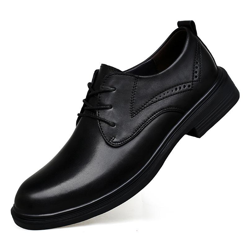 British business dress leather shoes men's height increase men's shoes platform casual shoes foreign trade loafers large size suit shoes