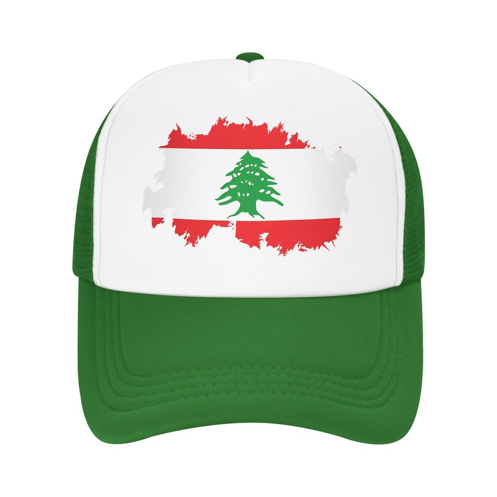Mesh Sun Hats Lebanon Flag Summer Trucker Hat For Unisex Adult Street Style Wholesale Outdoor Sports Baseball Cap