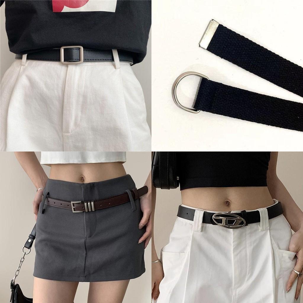 Modern Womens Black Denim Pants With Sleek Minimalist Design And Belt