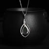 Tancise 925 Sterling Silver Classic Women Jade Necklace Pendant Zircon Fashion Gift