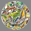 Dinosaur Cartoon Animal Stickers: 50 Waterproof DIY Decals for Kids' Phone Cases, Water Bottles, and Suitcases