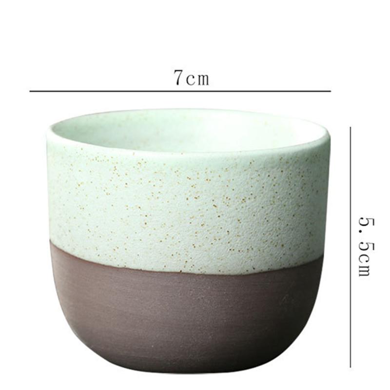 120ML Matte Creative Retro Rough Pottery Teacups Ceramic Coffee Mug Handmade Wine Cups Chinese Kung Fu Tea Cup Home Drinkware