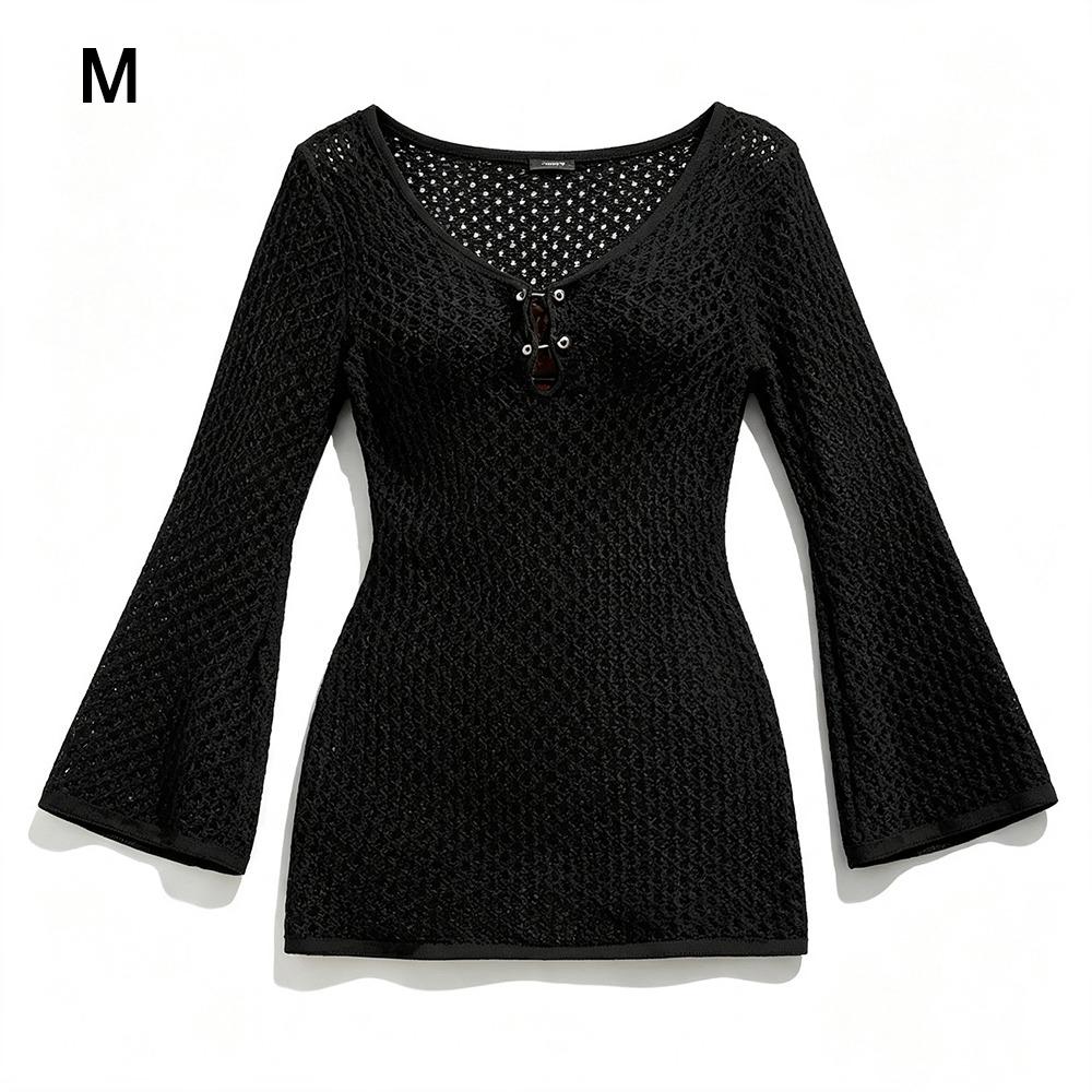 Deep V-Neck Beach Cover-Up Dress Backless Design Bikini Cover-Up Dress Beach Vacation