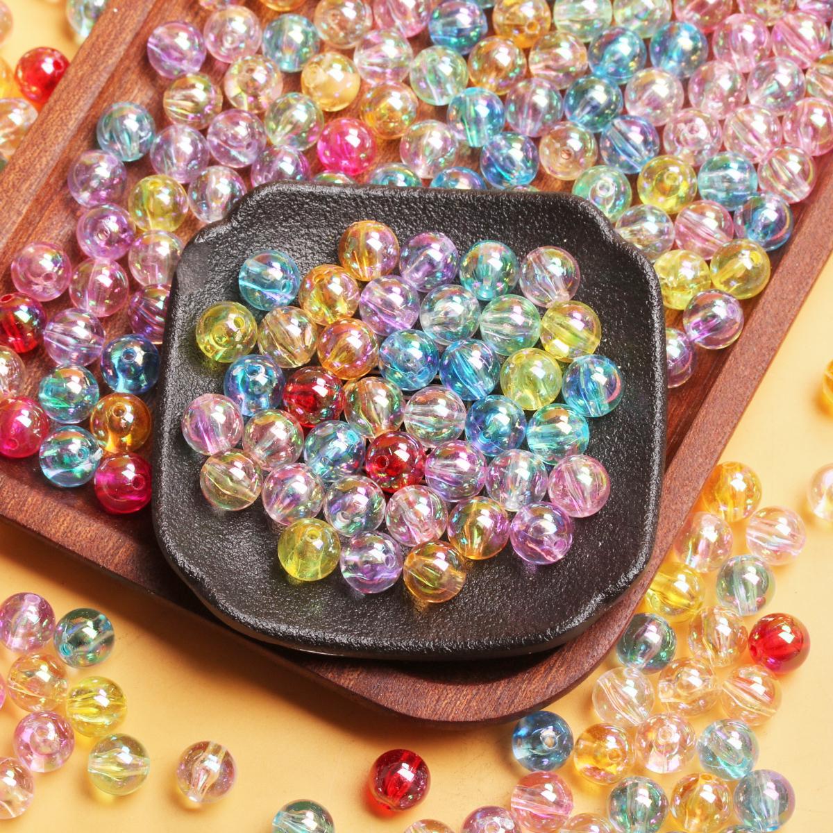 

Бусины-разделители 1000/500 шт. 6 мм-10 мм Изготовление ювелирных изделий DIY модный ювелирный аксессуар круглая форма браслет отдел акриловые бусины 500Pcs 8mm разноцветный