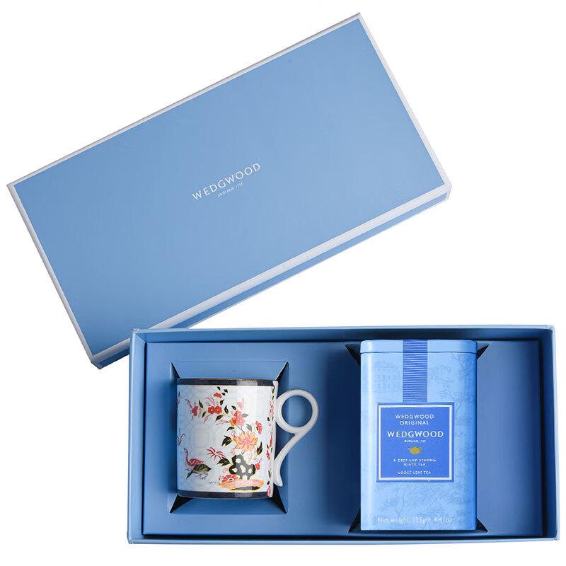 WEDGWOOD Oriental Peony Mug and Tea Tin Set