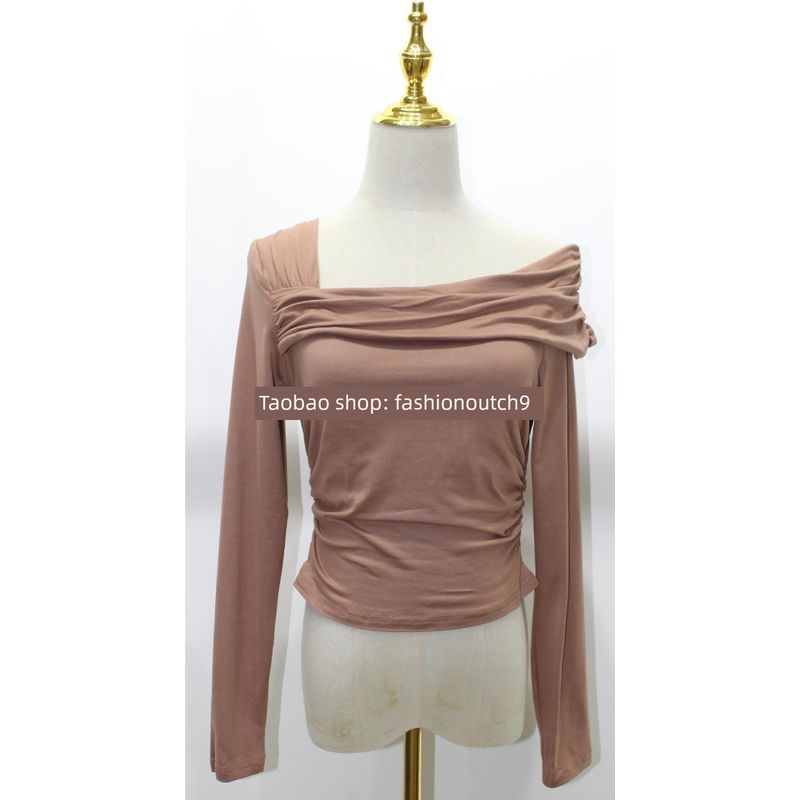 

2024 Топ плиссированный уличный Топ приталенный Топы Silm CAMEL M