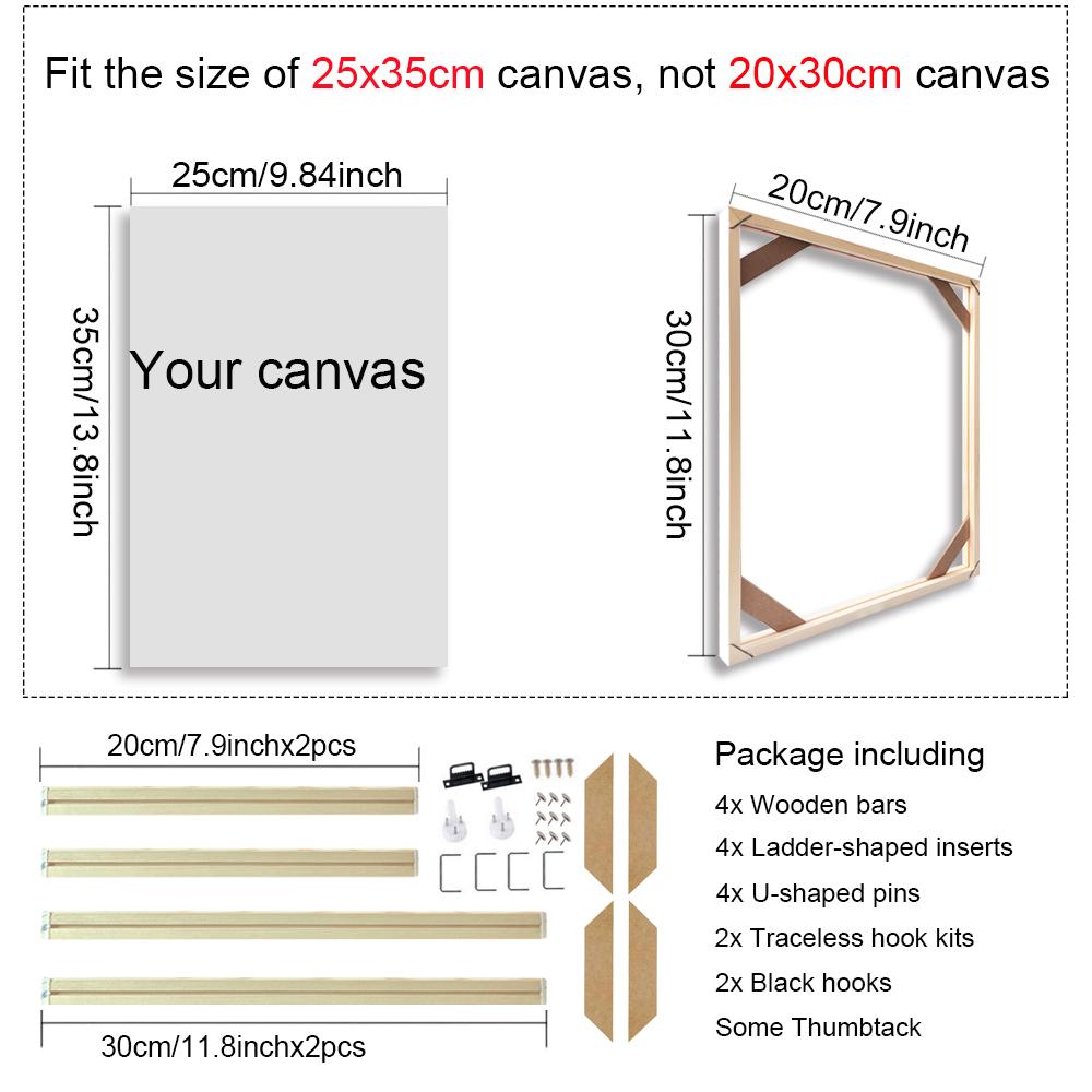 50x70 60x90 60x120cm Canvas Frame Wooden Frames Wooden Photo Oil Painting Canvas Diamond Painting Frames Canvas Wood Wall Frame