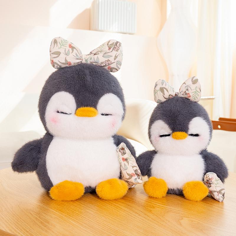 Cute Penguin Plush Toy For Babies Comforting Sleep Doll Fluffy Stuffed Animal Wearing Pajamas Pillow Ideal Birthday Gift