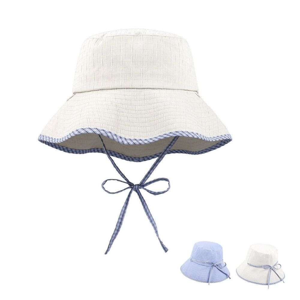 Bowknot Fisherman Hat Adjustable Sun Cap New Sunscreen Hat  Beach