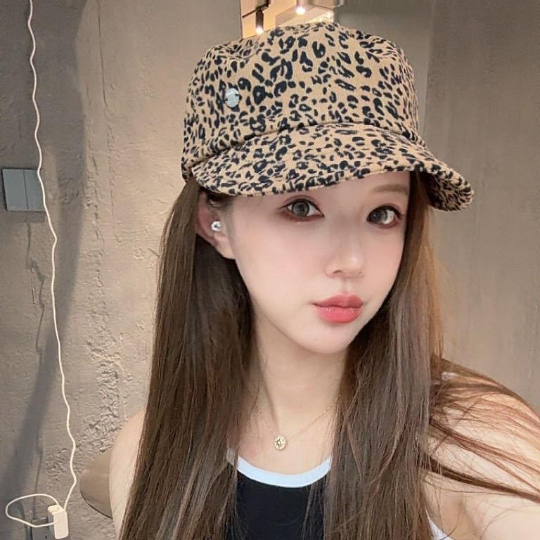 New fashion leopard print equestrian hat women's autumn and winter retro beret versatile face newsboy hat fashion painter hat