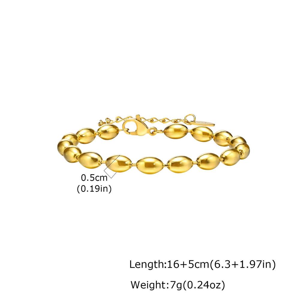 Vnox Tennis Bracelet for Women, Stainless Steel Sparkling Zircon Beaded Chain Bracelet, Adjustable Jewelry Valentine's Day Gifts