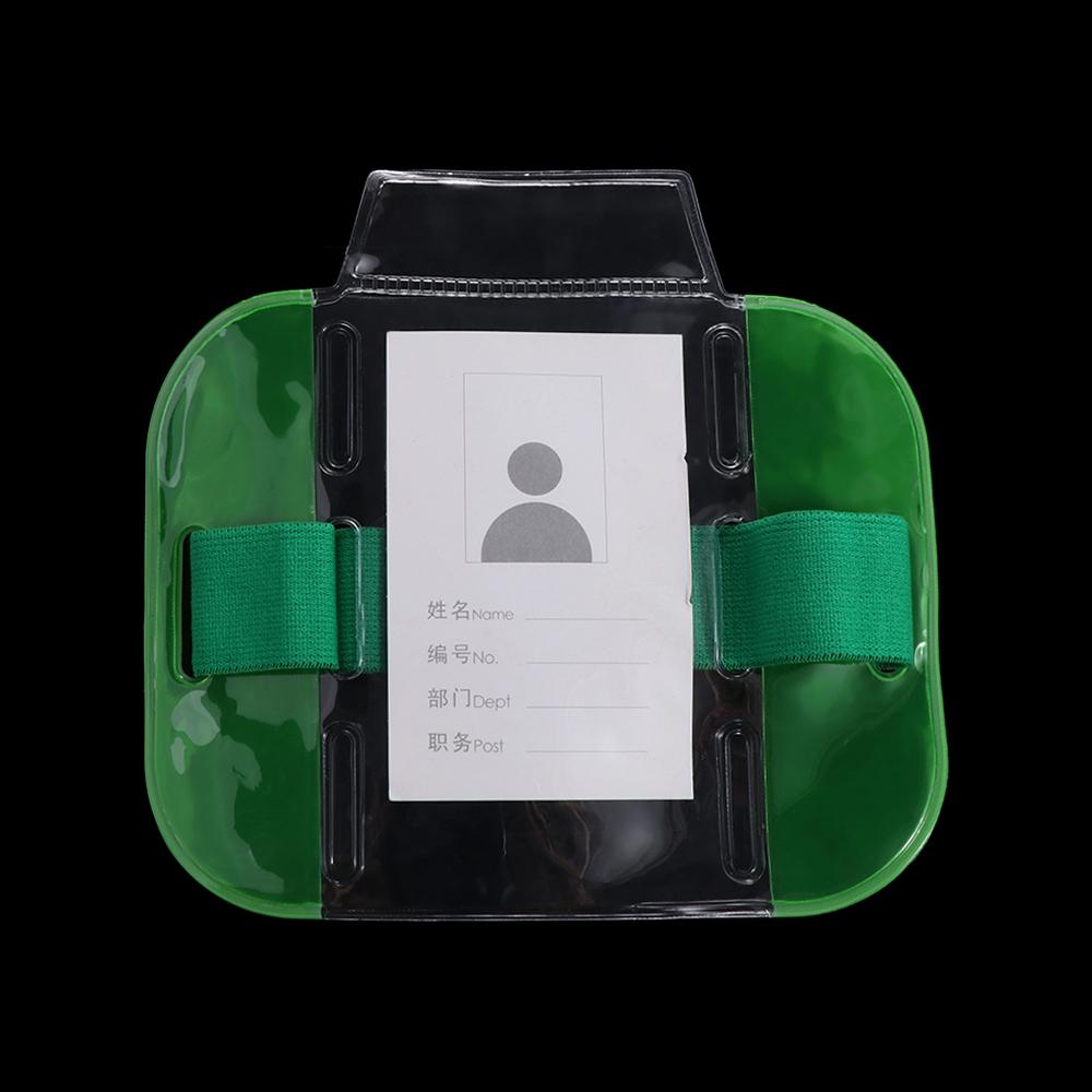 

Bag Men PVC Card Bag Credit Card Case Transparent Elastic Arm Band ID Badge Holder Photo Armband