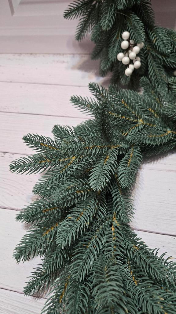 Christmas Wreath 100% Pe Spruce 3D Sky For Fireplace Decoration