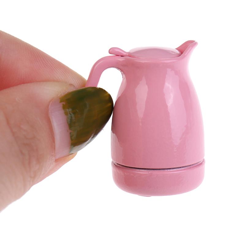 1/6 Dollhouse Miniature Cute Big Belly Kettle Simulation Furniture Tea Pot Kitchen Model Toy For Doll House Diy Life Scene Decor
