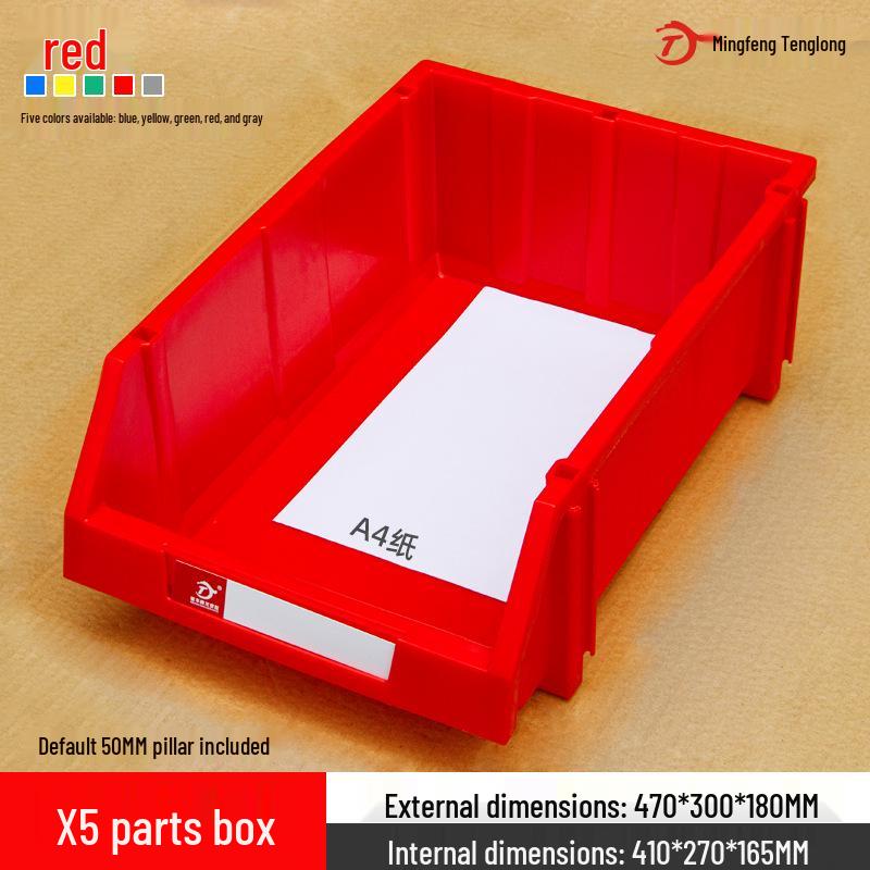 Angled Entry Heavy-Duty Plastic Storage and Organizer Box for Components and Hardware