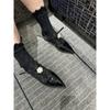 Black Pointed Toe Ladies Shoes Flower Decoration Zapatos Mujer  New Fashion Buckle Strap Sapato Feminino Cozy Women Flats