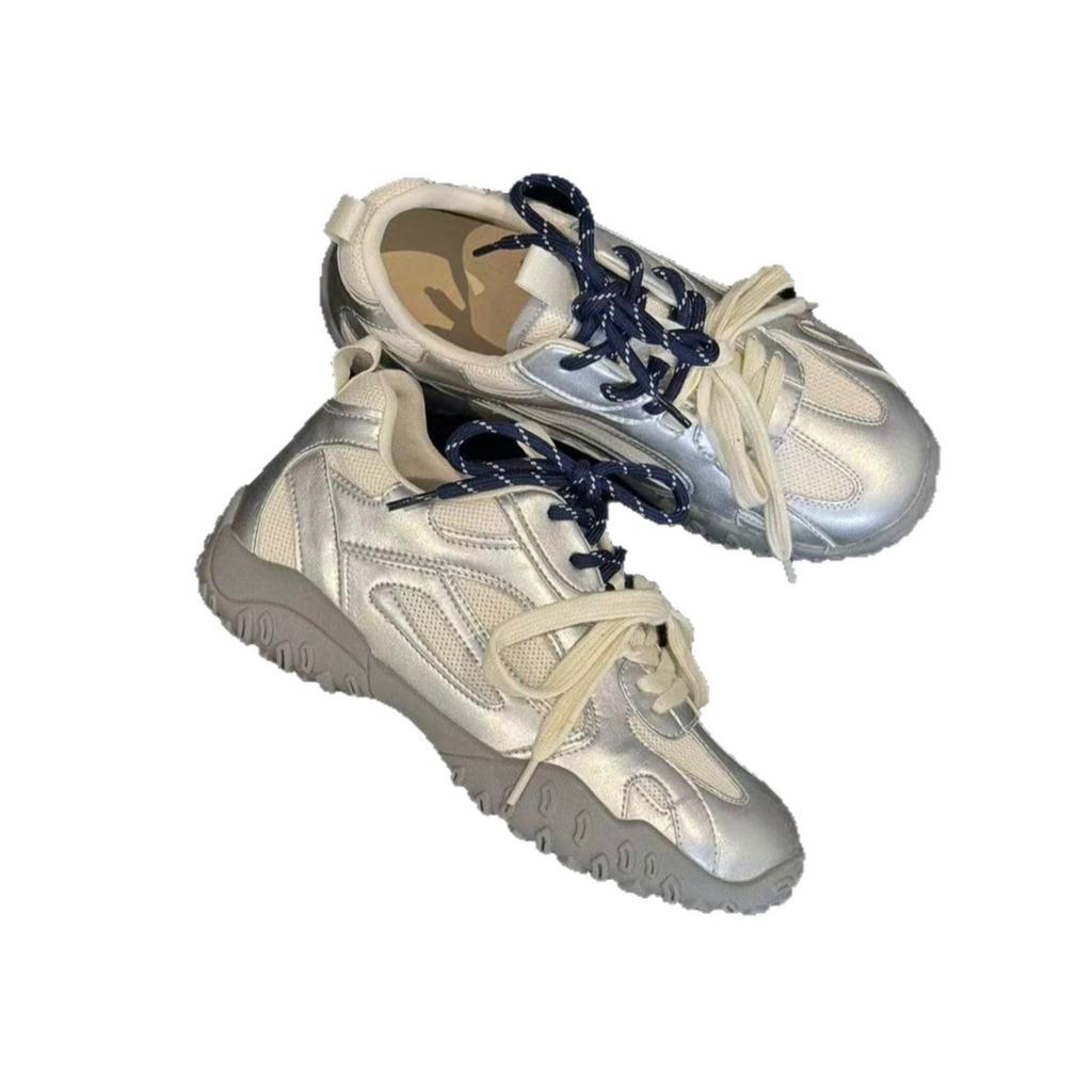 Forrest Gump shoes 2025 new inner height increase classic round head breathable fashion versatile comfortable niche dopamine women's shoes