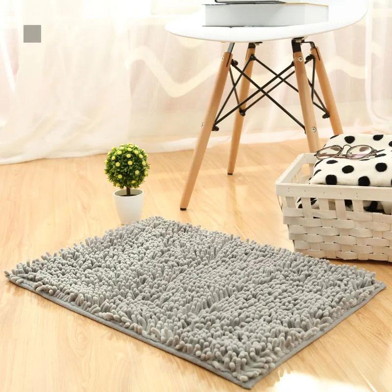 

Коврик для ванной комнаты Впитывающий Быстросохнущий Туалетная дверь Входная дверь Противоскользящий Грязеотталкивающий коврик для ног Коврик для двери Коврик для зоны отдыха Моющиеся детские коврики 40*60cm светло-серый