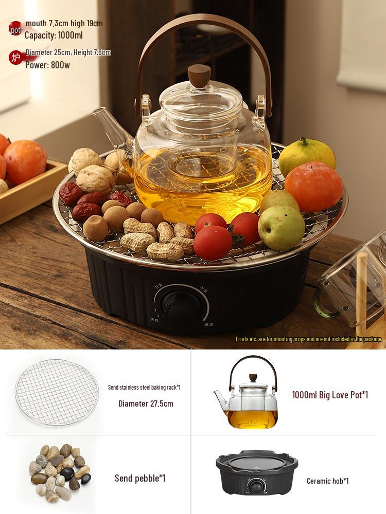 Electric Ceramic Indoor Stove Set with Glass Teapot - 2026 Edition
