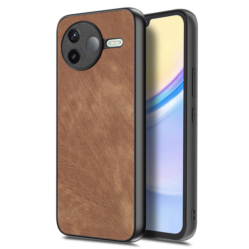 Dla Xiaomi Poco F7 Pro 5G/Xiaomi Redmi K80 5G Etui Wstrząsoodporne Smukłe Retro Skórzane Tylne Etui na Telefon