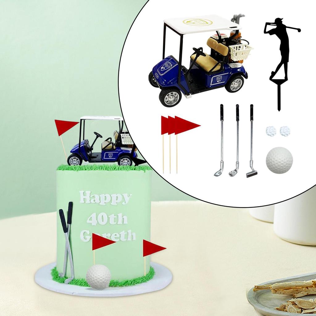 Decorazioni per Torta di Compleanno Palline da Golf in Acrilico Decorazioni per Cupcake Ornamenti per Padre Papà Uomini Set di Articoli per Feste