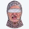 Old Man Pattern Ski Winter Face Mask,3D Funny Realistic Face Balaclava J