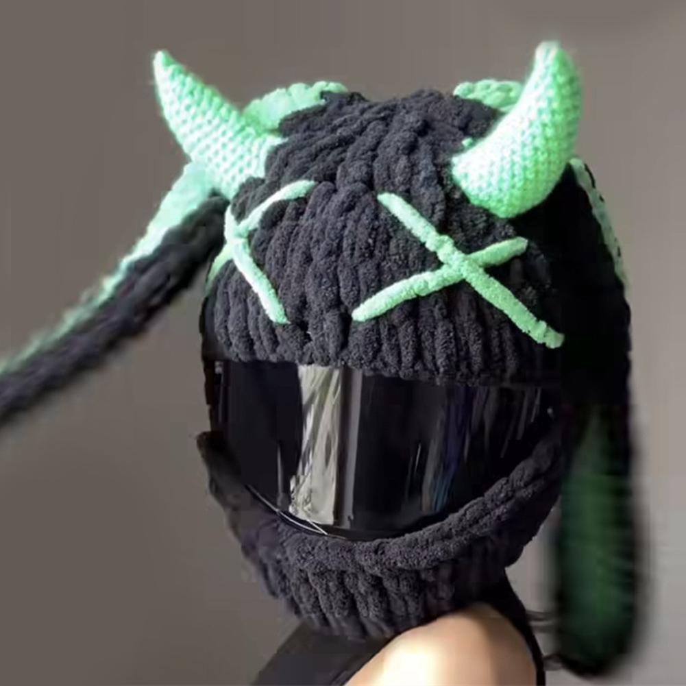 Universal Plush Motorcycle Helmet Cover for Full Rabbit Plush Helmet Covers for Christmas Gifts Motorcycle Helmet Decoration Styling