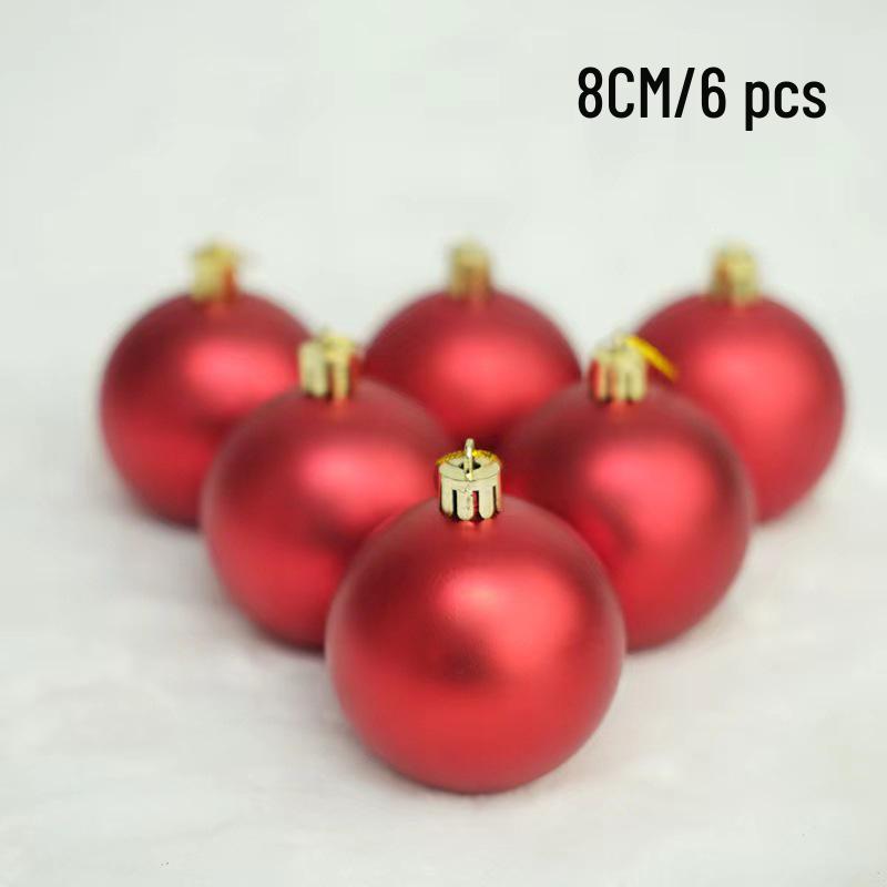 Colorful Matte Christmas Tree Hanging Ball - Decorative Round Ornaments for Holiday Celebration