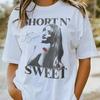 Vintage Sabrina Carpenter Tshirt Short N Sweet Tour Fashion Hip Hop Cotton Oversized T Shirt Men Women Y2k T Shirts Fans Gift