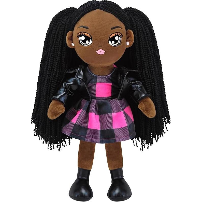 Черные Куклы-Малышки Афроамериканская Кукла Черные Куклы 12  , Куклы-Малышки для Девочек 3 лет, Мягкая Кукла для Девочек Плюшевая Набивная Кукла для Девочки Black Doll