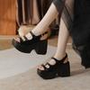 Thick-soled Fashionable Beach Sandals for Women In Summer Simple and Versatile High-heeled Sandals for Women