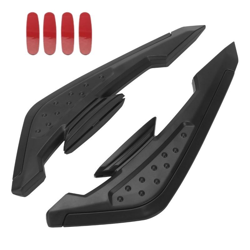 2Pcs Fixed Wind Wings With LED Light Adhesive Decoration Sticker Motorcycle Front Side Spoiler Winglets Aerodynamic Wing Set