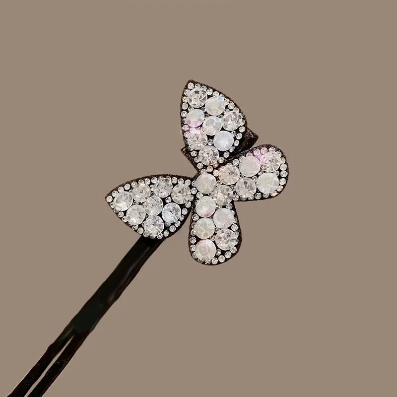 Rhinestone Star Hair Pin Flower Bud Head Bun Maker Bow Pearl Magic Bun Maker Lazy Hair Dish Artifact Women Hair Styling Braiders