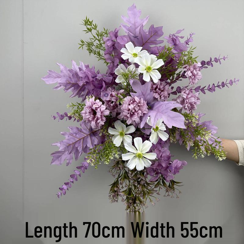 Silk Flower Geometric Corner Stand for Wedding Decor