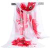 Printed Scarves for Spring and Summer Fashion Versatile Women's Chiffon Scarves Lightweight Shawls and Sun Protection Scarves