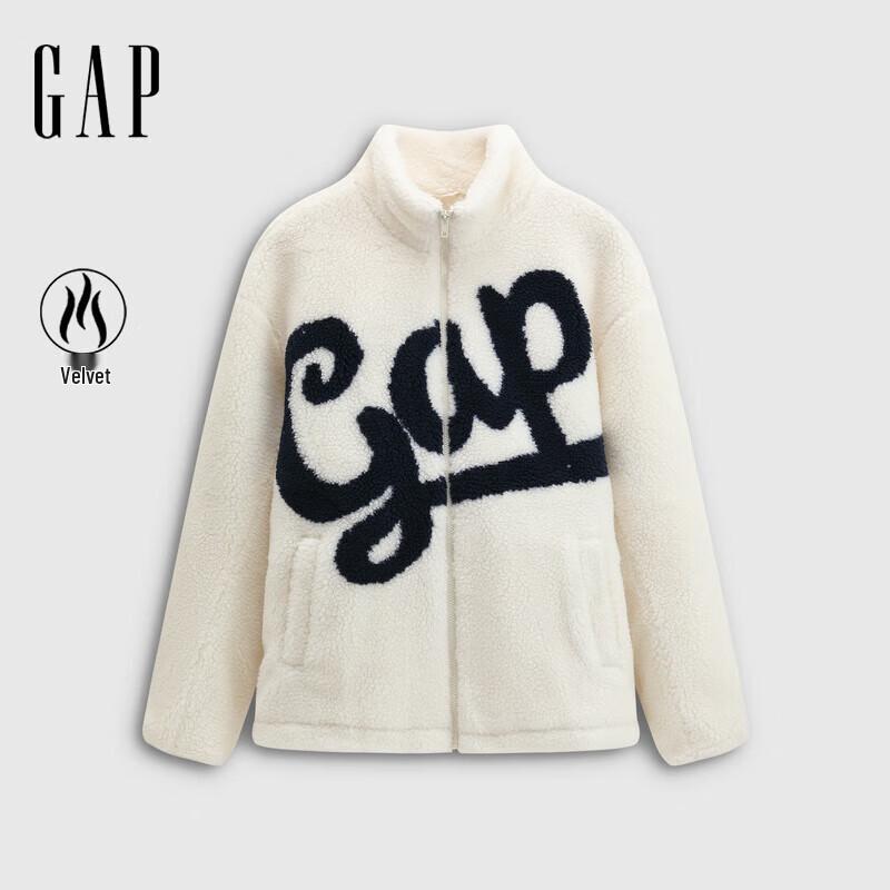 

GAP Унисекс Толстовка с логотипом в стиле колор-блок из искусственной овчины со стойкой 3XL