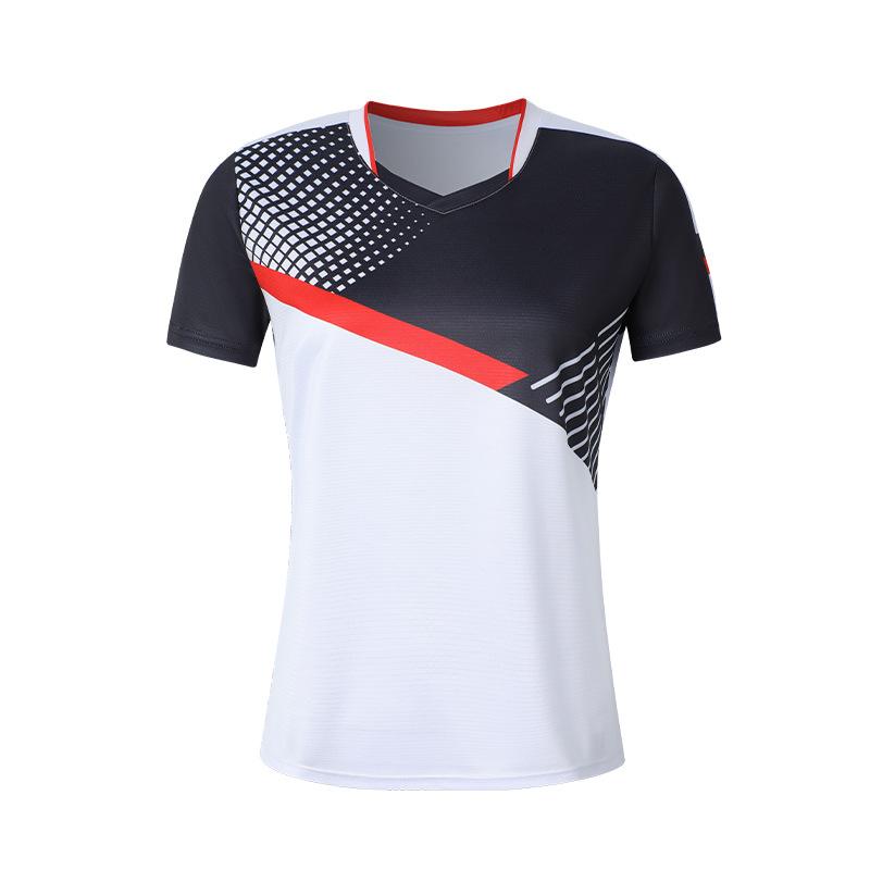Badminton Clothes Outfit Short Sleeve Latest Blue Color Mens and Womens Quick-Drying Summer Table Tennis Wear Training Competition Clothes