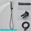 Matte Black LED  Bathroom Showe Faucet Rainfall Shower Head Bath Water Faucet Wall Mounted Bathtub Shower Mixer Tap Shower Set