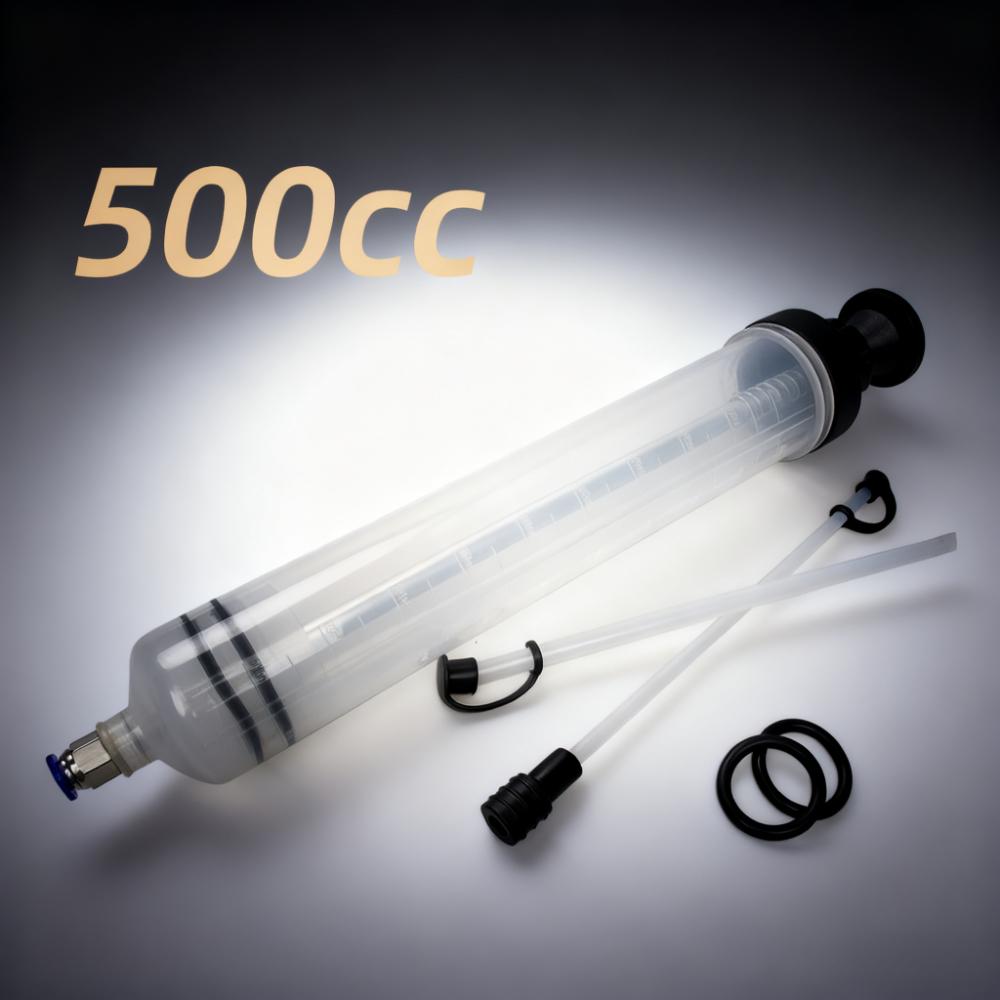 Automotive liquid extraction pump, dual-purpose oil injector&suction device, transmission brake fluid auto-car maintenance tool