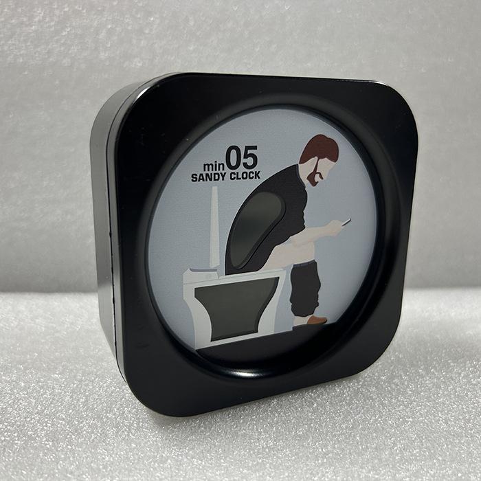 2PCS New Toilet Hourglass Five Minute Toilet Pattern Design Decompression Toy Toilet Hourglass Timer