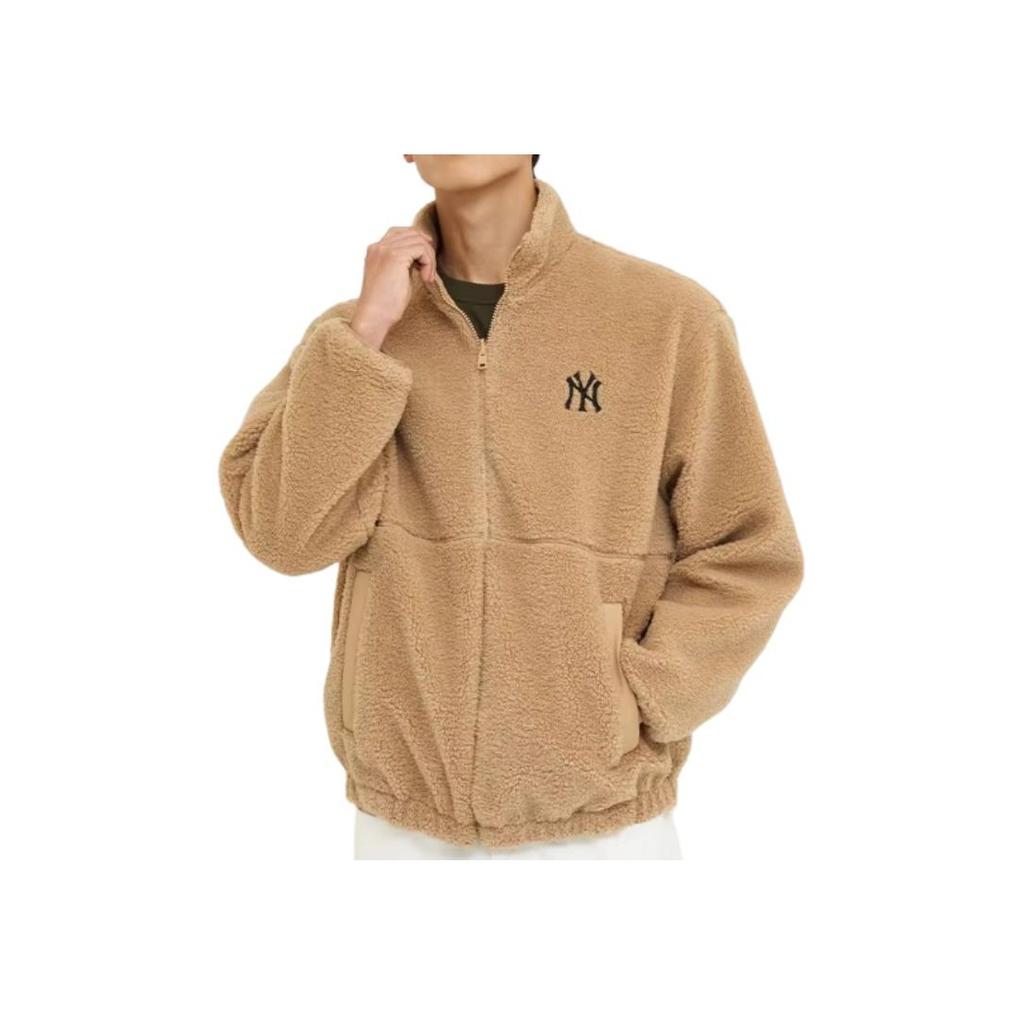 New MLB New York Yankees Velvet-feel Coat Unisex Apricot 3AFDV0346-50BGL